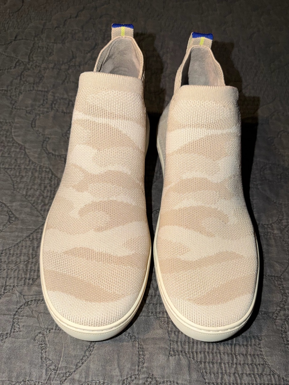 Rothy's The Chelsea Boot/Sneakers Slip-On Beige Camo Women’s Size-9